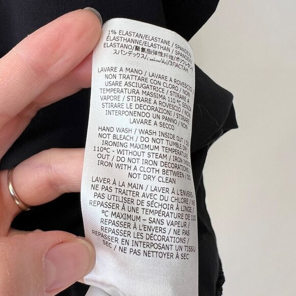 Stella McCartney 2001 Logo print Tshirt, Black, Size 40 J163 - Picture 9 of 11